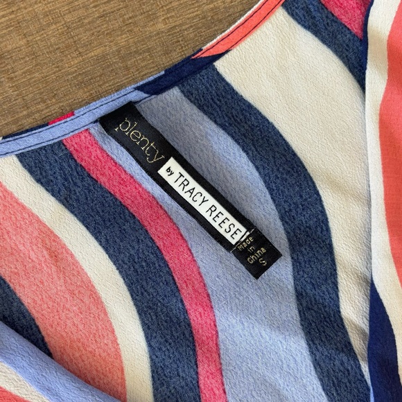 plenty by tracy reese daphne striped ruffle dress wavy midi - Picture 4 of 6